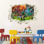 3D Gaming Wall Art Stickers MINE Home Decor Decals PVC Kids Room Game Poster P