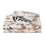 JSD Floral Printed Sheet Set Queen, Soft Microfiber Botanical Bed Sheets 15"