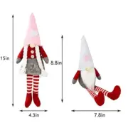 Christmas Swedish Gnome for Ornament Handmade Plush Faceless for Home