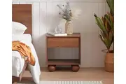 Orbie Bedside Table - Walnut