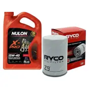 Ryco Oil Filter 5L XPR15W40 Engine Oil Service Kit for Chrysler Valiant AP VC VJ