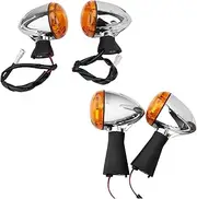 Turn Signal Indicator Motorcycle Turn Signal Indicator Light Blinker Front Rear LED Bullet for Indian Scout Sixty Bobber 2014-2021 (Size : Multi-Colored)