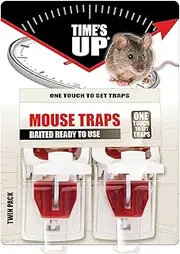 Times Up Heavy Duty Baited Mouse Trap (Pack of 2)