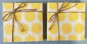 Amazon Gift Card Box Empty Yellow White Twine Lot of 2 NEW