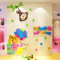 在飛比找ETMall東森購物網優惠-幼兒園新年元旦裝飾主題墻貼畫創意3d立體門貼兒童房墻面裝飾自