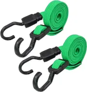 XIANGLE Adjustable Flat Bungee Cord Heavy Duty Outdoor with Hooks, Shock Cord