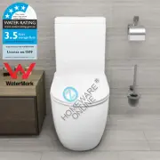 WELS Ceramic Dual Flush Back to Wall Faced Toilet Suite Soft Close Seat S P TRAP