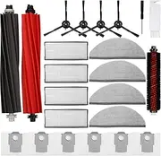 [BEBEMOR] 23PCS Vacuum Cleaner Accessorie Kit Compatible with Roborock S8/S8+/S8 PRO Ultra, 1 Set Main Brush &1 Rolling Brush &4 Filters &4 Side Brushes &4 Mop Cloth Pads &6 Dust Bags &1 Cleaning Tool
