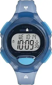 [Timex] Women's Ironman Essential 34mm Watch - Blue Strap Digital Dial Blue Case, Blue, Blue