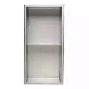 12 in. W X 24 in. H X 4 in. D Stainless Steel Double Shelf Bathroom Shower Wall