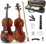 [YoungMonic] Violin 1/4 Size Set Solid Wood for professional Beginners Children with violin Bow Bridge 4strings