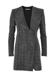 Alice + Olivia Guenda Crystal-embellished Blazer Dress - Black - 6 (UK10 / S) 6 (UK10 / S)