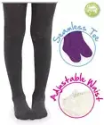Jefferies Socks Girls Baby Seamless Organic Cotton Adjustable Waist Tights 2PK