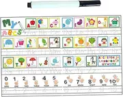 Yardwe 1Set Educational Wall Decal for Reusable Letter Stickers with Pen for Kindergarten Learning Bedroom Decor and Creative Play