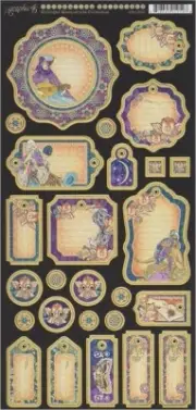 Graphic 45 Midnight Masquerade Journaling Chipboard