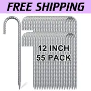 Sturdy 12-Inch Heavy-Duty Ground Stakes - Ideal for Tents, Fences, & Trampolines