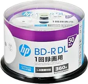 Hewlett Packard (HP) VBR260RP50SH1 Single Recording Blu-ray Disc BD-R 50GB 50 Sheets White Printerable Double Layer 1-6x Speed