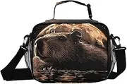 Capybara Brown Moon Insulated Lunch Box for Women Men - Ideal for Work, Picnics - Includes Adjustable Shoulder Strap