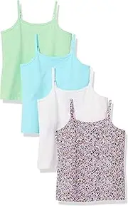[Amazon Essentials] Girls and Toddlers' Shelf Layering Camisole, Pack of 4