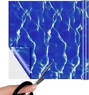 CHEUNGHAO Vinyl Pool Liner Patch Self-Adhesive PVC Repair Patch Rectangle Pool Repair Patch for Swimming Pools Inflatable Boat(Blue,12 x 40 Inch)
