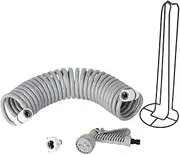 Konan Original LIFELEX Coil Hose Set, 7 Pattern Nozzle, Gray KK09-6056
