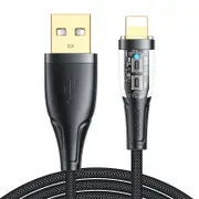 Nevenka 1.2m 2.4A USB A to Lightning Cable Smart Auto Disconnect for iPhone iPad-Black