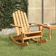 Garden Chair Adirondack Rocking Chair Solid Wood Acacia Patio Seating