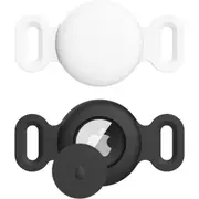 2-Pack Air Tag Holder Compatible with Apple AirTag, Pet Silicone Protective Cat Dog Collar Airtags Holder,GPS Tracker Collar Holder