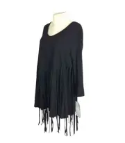 NWT Dune Black fringed tunic cover up sz M top