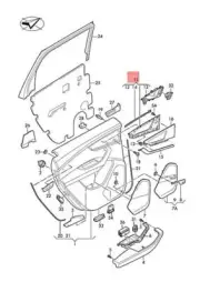 NEW AUDI Q7 4MB 4MG TRIM PANEL SUPPORT WITH DOOR INNER ACTUATOR 4M0868093D