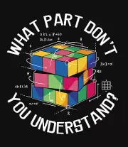 Math Science Sticker Cube Puzzle Genius Gifted IQ Smart Explain Teach (4 Inch)