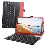 Compatible with TCL Tab 10 5G Keyboard Case,Detachable Keyboard Standing PU