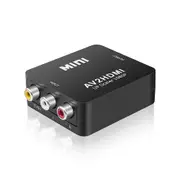 AV/RCA CVBS to HDMI-compatible Adapter 1080P Video Converter Mini AV2HDMI-compatible Adapter Convertor Box for HDTV Projector black