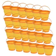 24x 7L Foldable Collapsible Silicone Bucket for Hiking/Camp/Fishing Bulk Orange