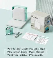 Label Maker, D1600 Label Maker Machine with-Tape, Bluetooth Handheld Label