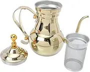 Stainless Steel Coffee Kettle Filter 0.7l Delicate Filter Tea Pot Home Use Kitchen Gold Finish