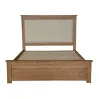 Jade Queen Size Bed Frame French Provincial Style Timber Mattress Base - Natural