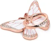 Doflyesky Butterfly Cell Phone Ring Grip Holder, 360 Degrees Rotation Phone Ring Grip Stand, Metal Finger Kickstand Compatible with iPhone, Samsung Galaxy, Android Phone