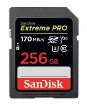 SanDisk 256GB Extreme PRO Memory Card 170MBs Full HD 4K UHD for Digital Camera