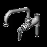 T&S Brass B-0155 Add-On Faucet With 1/4 Turn Eterna Cartridge & Lever Handle