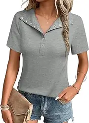 [MCKOL] Women's V-Neck 3/4 Roll Up Sleeve Tunic Shirt Pleated Casual Floral Print Tops Blouses