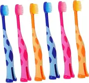 KOCKSHION 6pcs Cute Toothbrush Soft Bristles for Cleaning Fun Cartoon Deer Encourage Daily Brushing