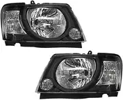 Black Smoked Pair Headlights For Nissan Patrol GU Series GU4 Y61 10/2004-2016 Head Light Lamp LH+RH Headlight Assembly