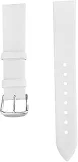 Gatuida Classic Cattlehide Watch Band Ultra-thin Endurable Leather Watch Strap in White 18mm Silver Fastener
