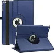 New iPad 9th/ 8th/ 7th Generation Case (10.2 inch) - 360 Degree Rotating Stand Smart Protective Cover with Auto Sleep Wake Feature for Apple iPad 10.2 Inch 2021/2020/2019 (Navy Blue)