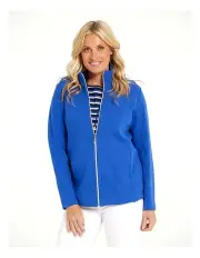 [Fella Hamilton] Haven French Rib Zip Up Jacket in Cobalt