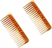 Wide Tooth Detangling Comb, 2-Pack, for Wet and Dry Curly Hair, Thick and Wavy Hair