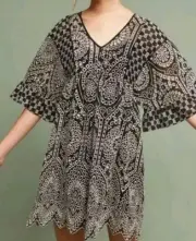 Anthropologie Akemi + Kin Brooke Embroidered Eyelet Swing Dress NWT Sz10