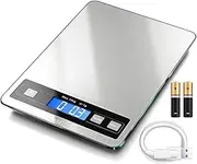 hito Food Scale Digital Weight Grams and oz, Type-C Charging and Batteries Included, for Weight Loss, Cooking and Baking