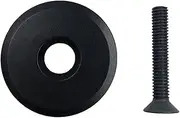 2 Pcs Black Bike Front Fork Stem Top Cap Bicycle Headset Cap